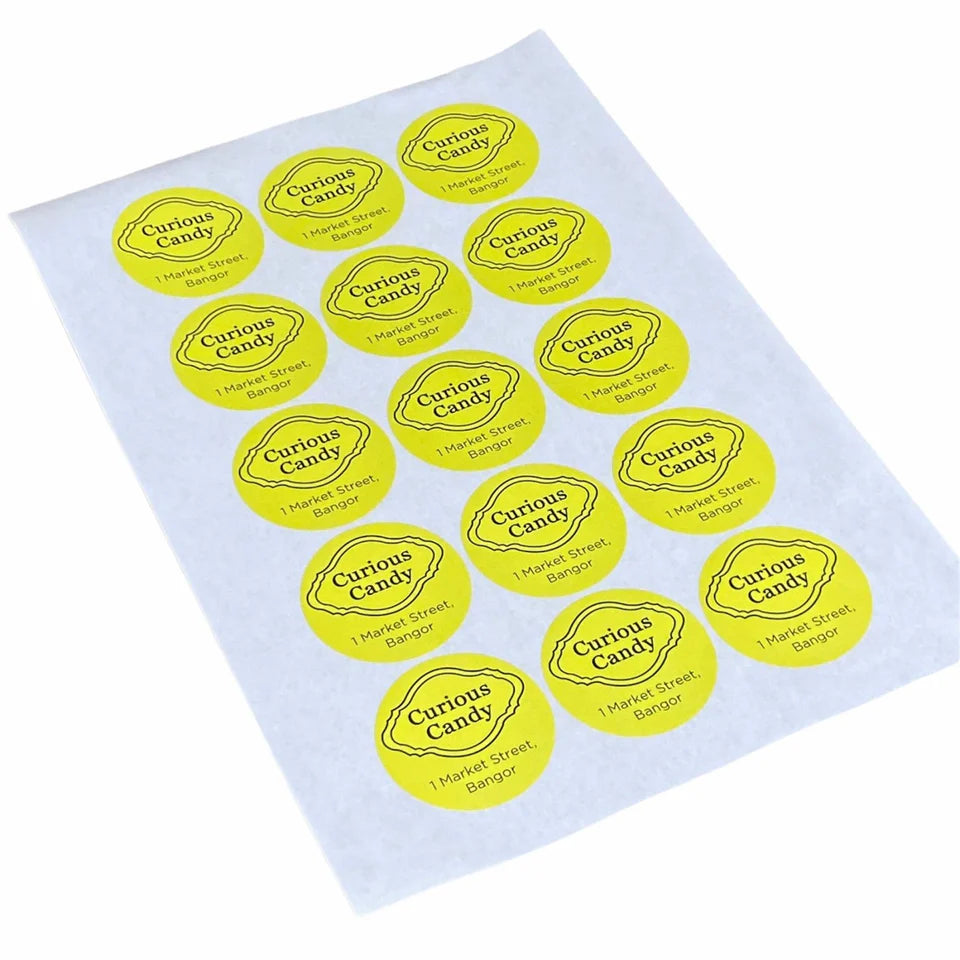 Circular Paper Sticker Sheets