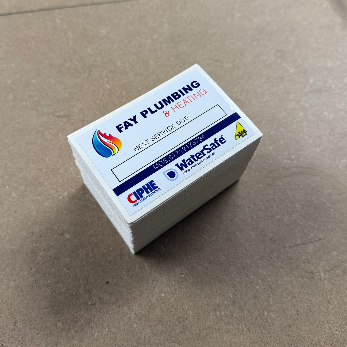 Boiler Service stickers