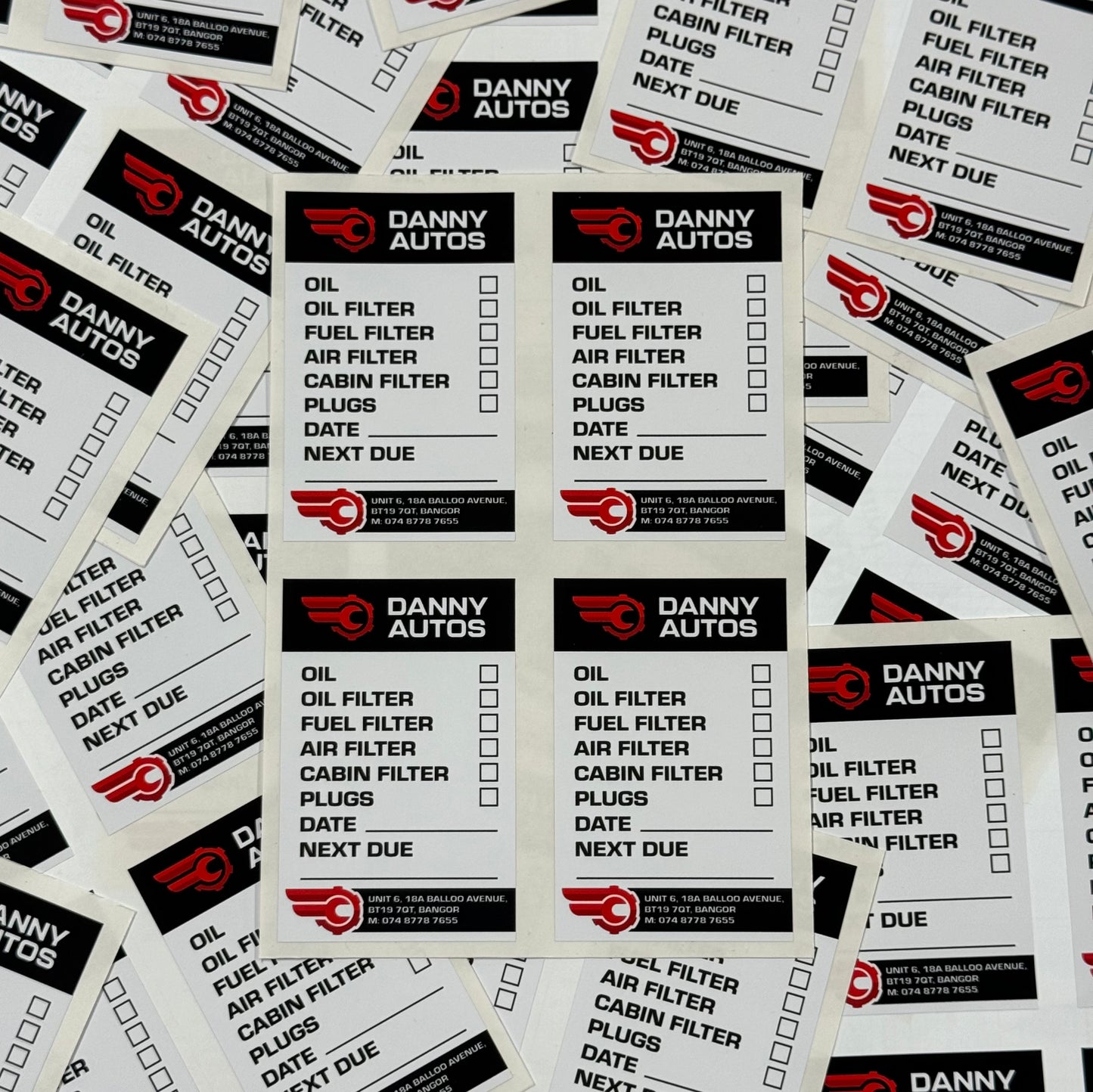 Servicing Sticker Sample Service Stickers – The Sticker Place