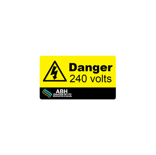 240v Warning Stickers