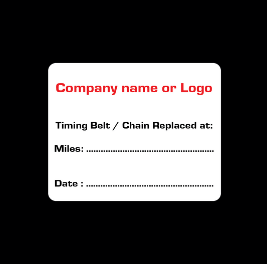 Timing Belt / Chain Replacement Stickers
